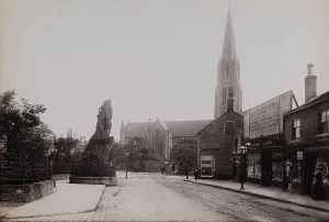 West Yorkshire Prints: Headingley, Yorkshire: St Michael's Church and the Shire Oak