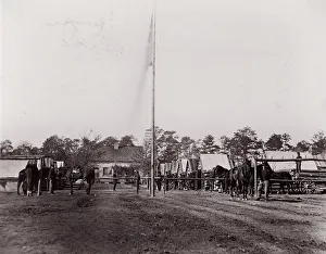 Andrew Joseph Russell Gallery: Headquarters, 10th Army Corps, Hatchers Farm, Virginia, 1861-65