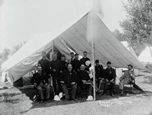 Tents Gallery: Headquarters, [Camp McKibbin, Maryland], 1893. Creator: William Cruikshank