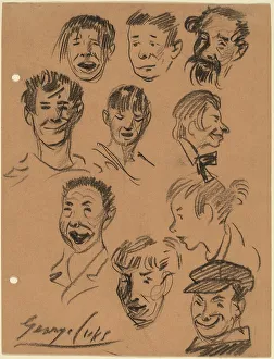 Faces Prints: Ten Heads, c. 1905. Creator: George Benjamin Luks