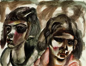 Hodgkins Frances Prints: Two heads, c1935 -1934. Creator: Frances Hodgkins