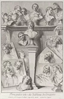 Charles Fran And Xe7 Gallery: Heads after the Ecce Homo, 1720-78. Creator: Francois Joullain