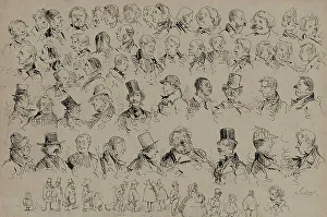 Heads and Figures of Various Types of People, c1859. Creator: John McLenan