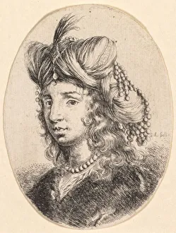 Stefano Della Bella Italian Prints: Several heads in the Persian style: Portrait