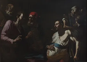 Wonderworker Prints: Healing a man with dropsy, c. 1630. Creator: Preti, Gregorio (1603-1672)