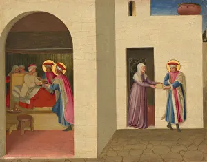 Angelico Fra Prints: The Healing of Palladia by Saint Cosmas and Saint Damian, c. 1438 / 1440
