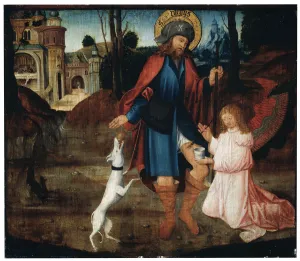 Cloak Collection: The Healing of Saint Roch, late 15th century. Artist: German Master