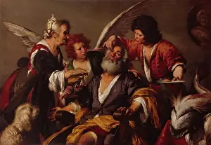 Fishes Prints: Healing of Tobit, 1632. Creator: Bernardo Strozzi