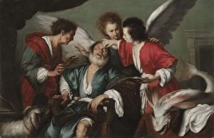Bernardo Strozzi Gallery: The Healing of Tobit, c. 1625. Creator: Bernardo Strozzi (Italian, 1581?-1644)