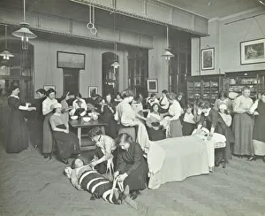 Bandage Collection: Health class, Cosway Street Evening Institute for Women, London, 1914