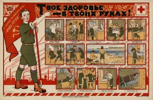 Athletics Gallery: Your Health is in Your Hands!, 1925. Creator: Yaguzhinsky, Sergei Ivanovich (1862-1947)