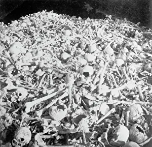 Dry Plate Negative Prints: A Heap of bones in the cemetery