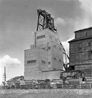 Winding Gear Prints: The heapstead at Kadeby Colliery, near Doncaster, South Yorkshire, 1956