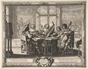 Cello Gallery: Hearing, ca. 1638. Creator: Abraham Bosse