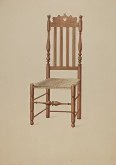 Heart and Crown Chair, c. 1936. Creator: Howard Weld