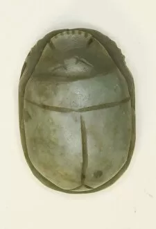 20th Dynasty Gallery: Heart Scarab, Egypt, New Kingdom, Dynasties 18-20 (about 1550-1069 BCE). Creator: Unknown