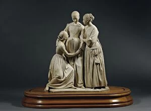 Sister Collection: Heartbreak (The three daughters of Julius Schnorr von Carolsfeld), 1846. Creator: Hanns Gasser