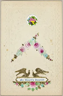 Embossed Prints: My Heart's Dearest (Valentine), c.1830. Creator: Unknown