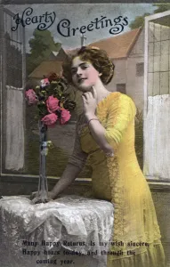 Images Dated 12th January 2009: Hearty Greetings, birthday card, c1918