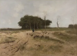 Anthonij Rudolf Mauve Prints: On the Heath near Laren, 1887. Creator: Anton Mauve
