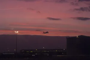 Taking Off Prints: Heathrow, sunset, 2007. Creator: Ethel Davies