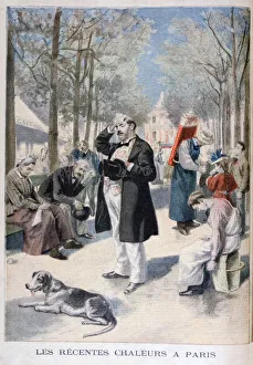 Images Dated 4th May 2007: Heatwave in Paris, 1895. Artist: F Meaulle