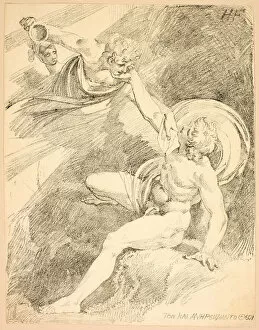 Henry Fuseli Esq Ra Gallery: Heavenly Ganymede, plate XV from the second issue of Specimens of Polyautography, 1804