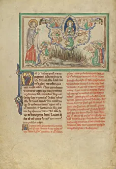 Heavenly Praise of the Victor over the Harlot; Dyson Perrins Apocalypse, about 1255-1260. Creator: Unknown