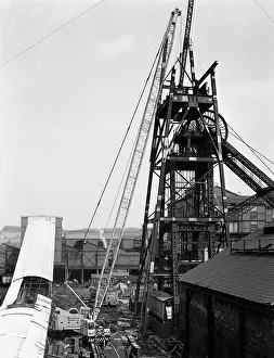 Heavy lifting gear at Hickleton Main pit, Thurnscoe, South Yorkshire, 1961. Artist