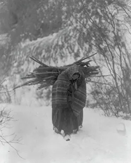 Subsistence Prints: A heavy load, c1908. Creator: Edward Sheriff Curtis