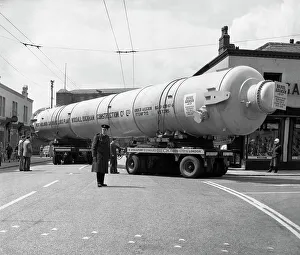 A heavy load stops the Manchester traffic, 1962. Artist: Michael Walters