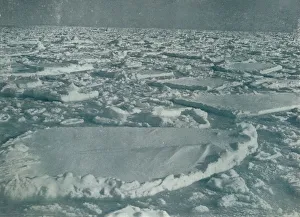 Pack Ice Prints: Heavy Pack in which the Ship Was Held Up, 1912, (1913). Artist: Herbert Ponting