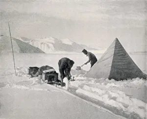 Debenham Prints: Heavy Sledging in New Snow Off Point Disappointment, December 1911, (1913). Artist