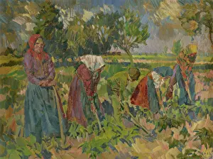 Bending Prints: Heavy Weeding, 1924-1928. Creator: Gustav Mally