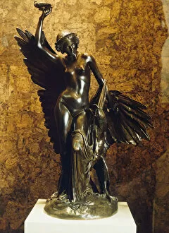 Jupiter Gallery: Hebe and the Eagle of Jupiter, modeled c. 1852 (cast c. 1860 / 80). Creator: Francois Rude
