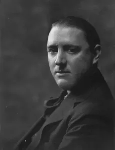 Slicked Back Prints: Heberhart, Mr. portrait photograph, 1916. Creator: Arnold Genthe