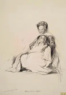 Hebrew Woman and Child, 1840. Creator: Joseph Nash