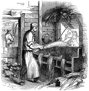 Images Dated 9th April 2009: Heckling hemp, 1866