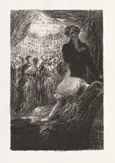 Lithograph On Chine Collé Gallery: Hector Berlioz, sa vie et ses oevres: Symphonie Fantastique-- Un bal