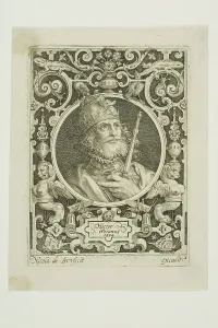 Hector Prints: Hector of Troy, plate one from The Nine Worthies