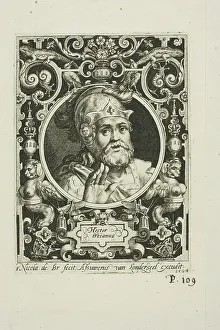 Hector Prints: Hector of Troy, plate one from The Nine Worthies, 1594. Creator: Nicolaes de Bruyn