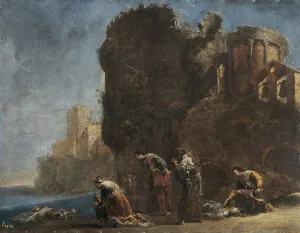 Bramer Prints: Hecuba mourning, c. 1630. Artist: Bramer, Leonaert (1596-1674)