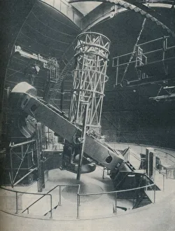 Reflecting Telescope Prints: Hedged Round With Steel and Concrete, the 100-Inch Reflector, c1935