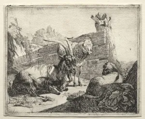 The Hedgerow, 1665. Creator: Johann Heinrich Roos (German, 1631-1685)