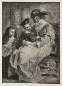 Timothy Cole Prints: Helen Fourment and her Children, 1894. Creator: Timothy Cole (American, 1852-1931)