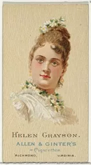Commercial Gallery: Helen Grayson, from Worlds Beauties, Series 2 (N27) for Allen & Ginter Cigarettes