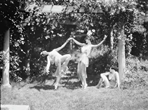 Pergola Prints: Helen Moeller and pupils, 1922 July 18. Creator: Arnold Genthe