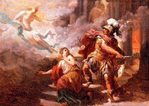 Angry Collection: Helen Saved by Venus from the Wrath of Aeneas, 1779. Creator: Jacques Henri Sablet