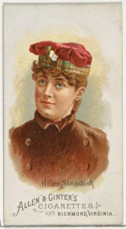 Worlds Beauties Prints: Helen Standish, from Worlds Beauties, Series 1 (N26) for Allen & Ginter Cigarettes