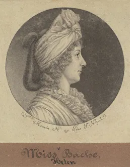 Hairband Prints: Helena Bache, 1797. Creator: Charles Balthazar Julien Fevret de Saint-Memin